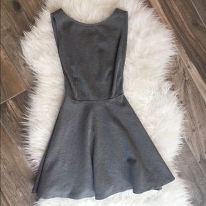 American Apparel Gray Ponte Skater Dress